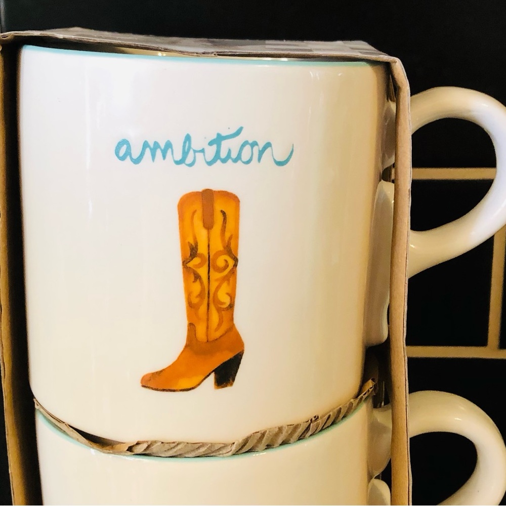 Dolly Parton, Two 20 Ounce Stoneware Sentiment Mugs, Ambition, Hope, Gift 🎁 NWT - Picture 4 of 9